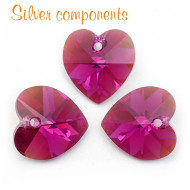 Swarovski srdce 18 mm - Fuchsia AB Swarovski srdce 18 mm - Fuchsia AB